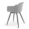 silla confidente gris elisa 4 patas plastico 5