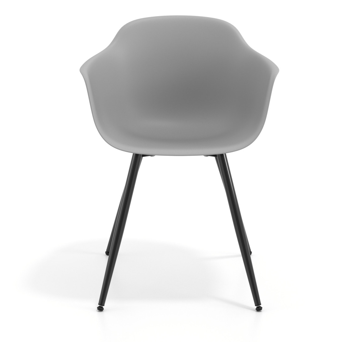 silla confidente gris elisa 4 patas plastico 6