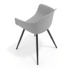 silla confidente gris elisa 4 patas plastico 7