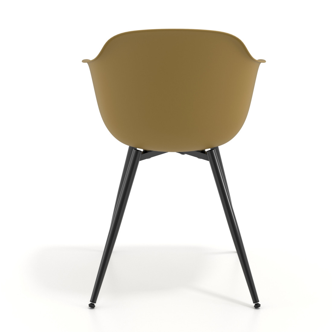 silla confidente amarillo elisa 4 patas plastico 4