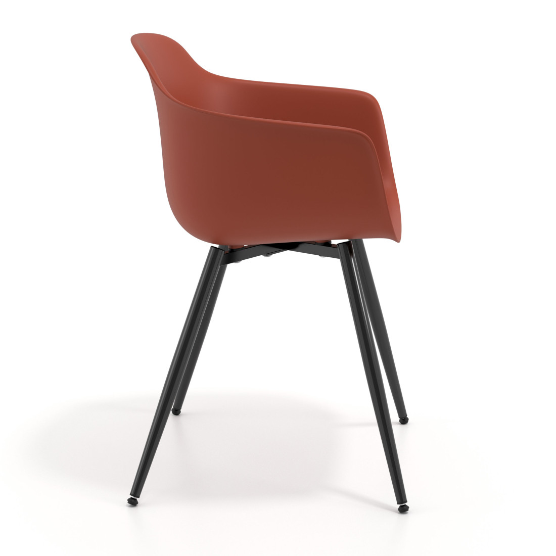 silla confidente rojo elisa 4 patas plastico 3