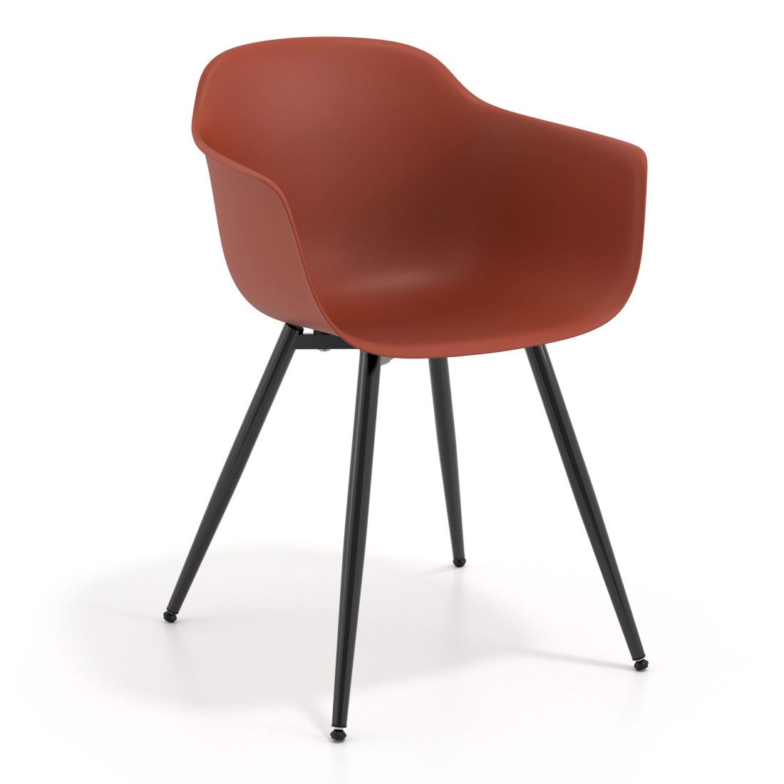 silla confidente rojo elisa 4 patas plastico 1