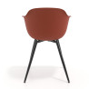 silla confidente rojo elisa 4 patas plastico 4