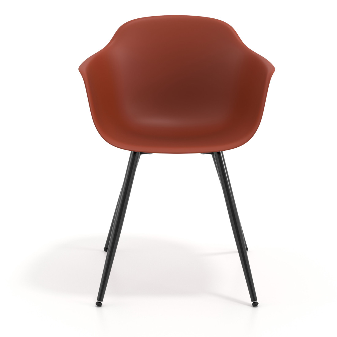 silla confidente rojo elisa 4 patas plastico 6