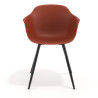 silla confidente rojo elisa 4 patas plastico 6