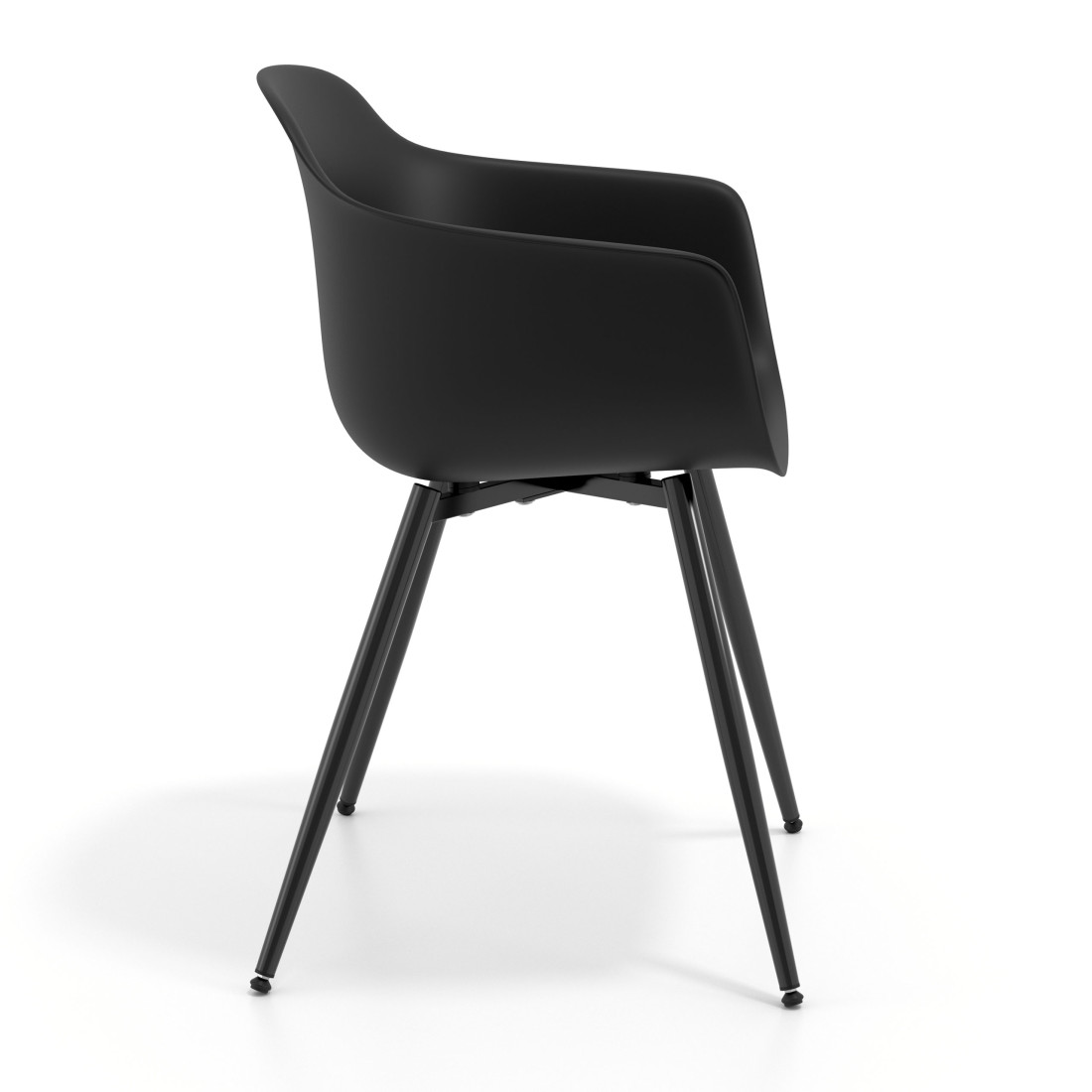 silla confidente negro elisa 4 patas plastico 3
