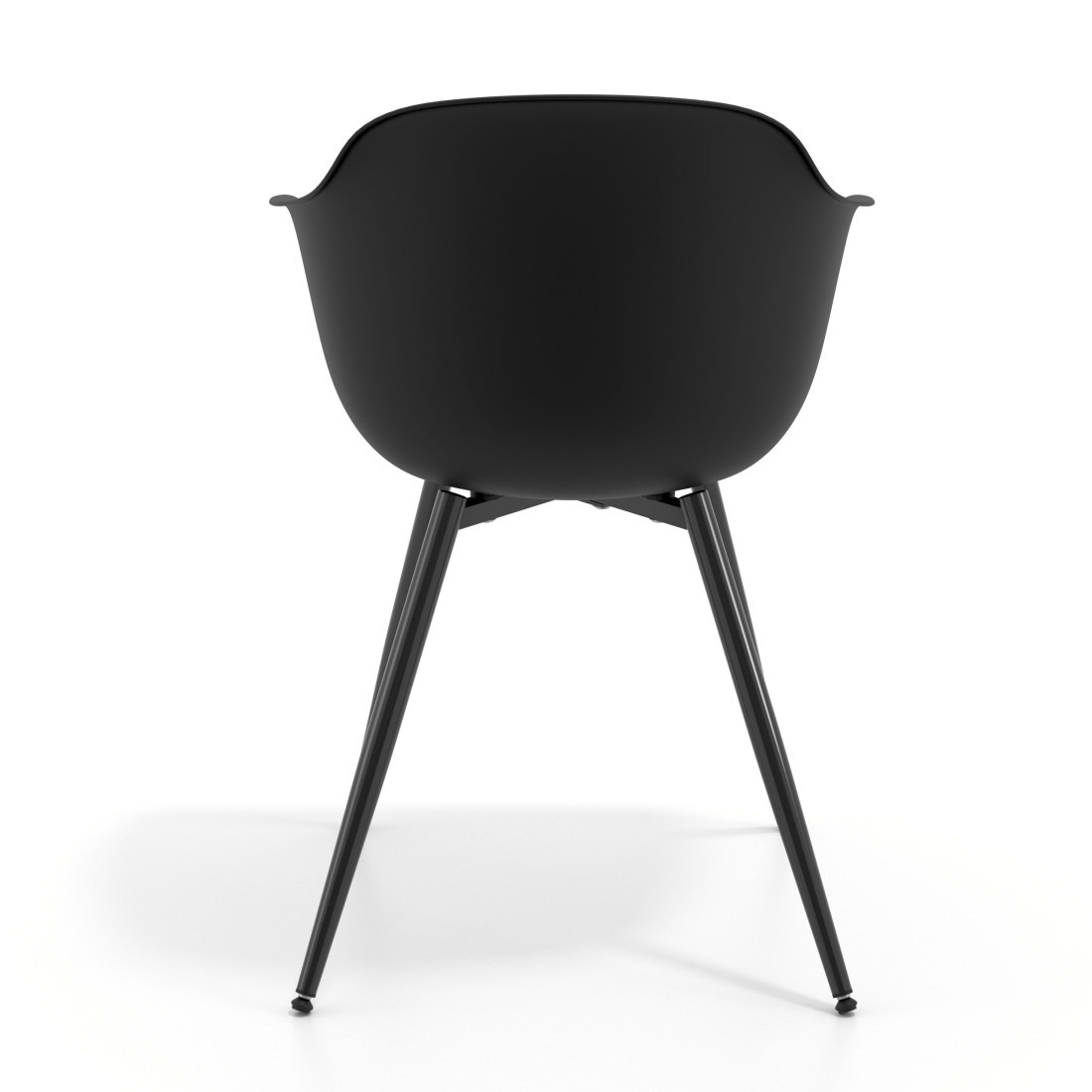 silla confidente negro elisa 4 patas plastico 4