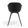 silla confidente negro elisa 4 patas plastico 4