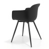 silla confidente negro elisa 4 patas plastico 5