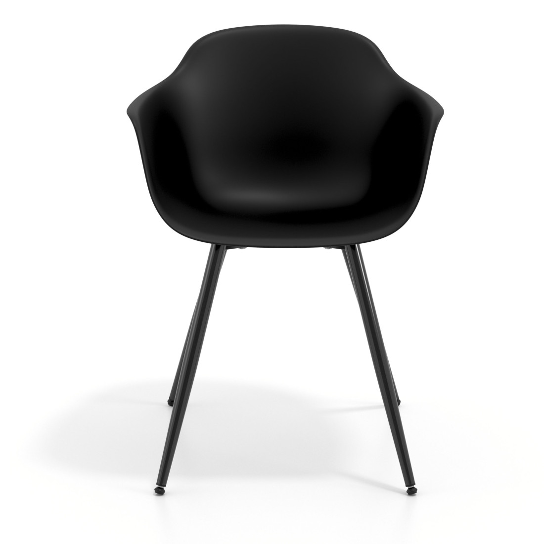 silla confidente negro elisa 4 patas plastico 6