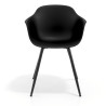 silla confidente negro elisa 4 patas plastico 6