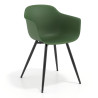 silla confidente verde elisa 4 patas plastico 1
