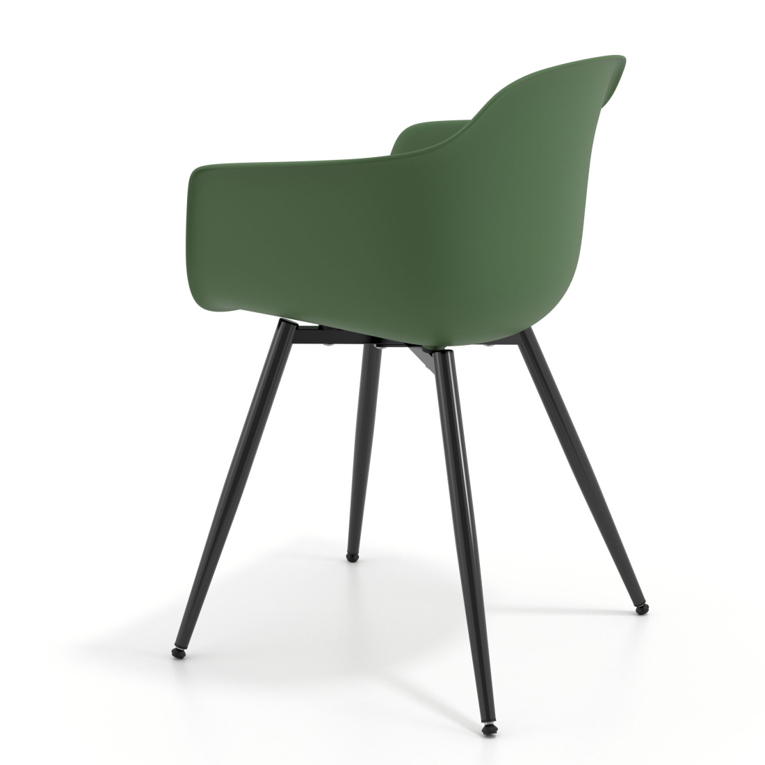 silla confidente verde elisa 4 patas plastico 5