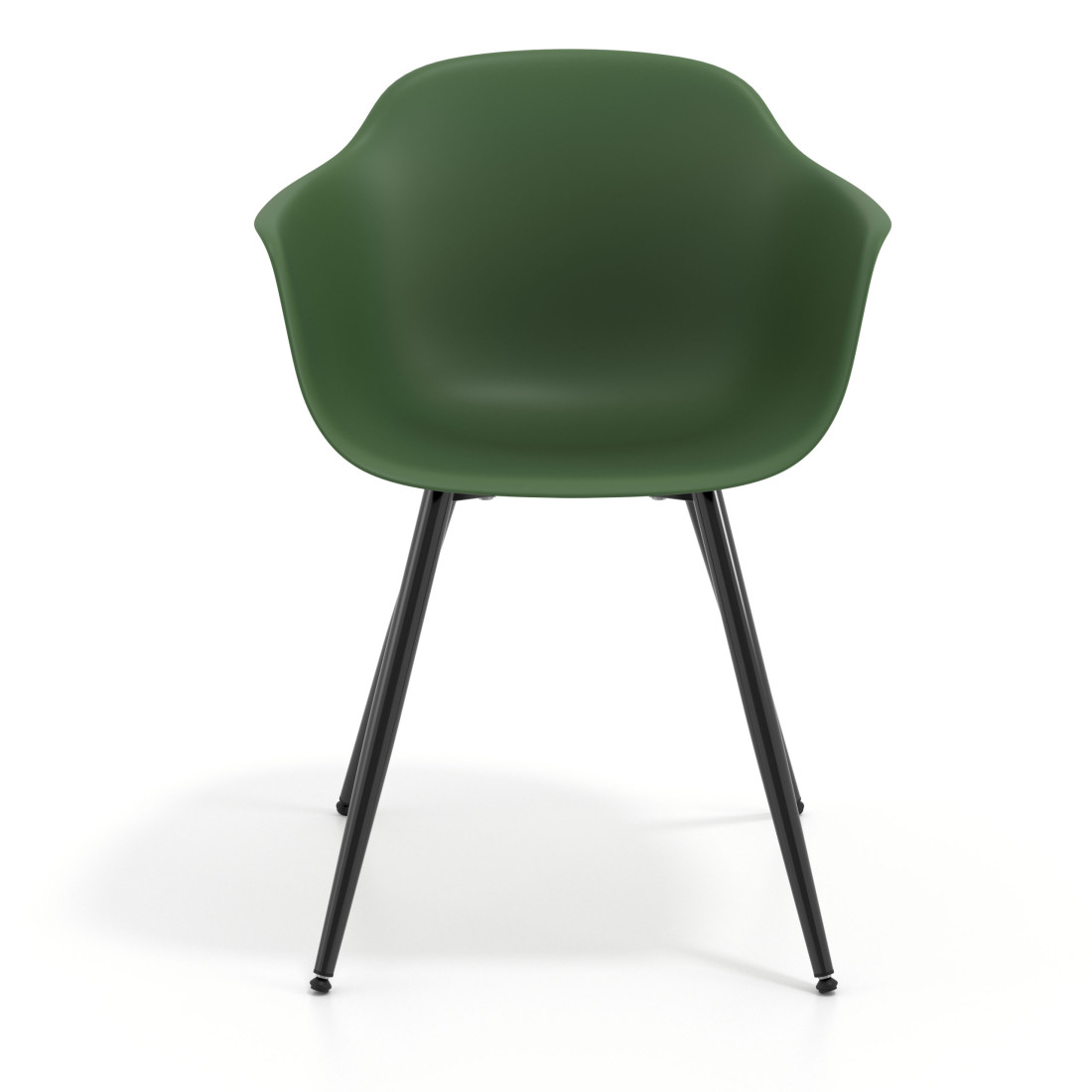 silla confidente verde elisa 4 patas plastico 6