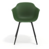 silla confidente verde elisa 4 patas plastico 6