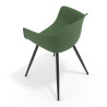 silla confidente verde elisa 4 patas plastico 7
