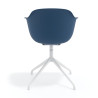 silla de reuniones azul elisa base piramide plastico 4