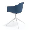silla de reuniones azul elisa base piramide plastico 5