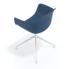 silla de reuniones azul elisa base piramide plastico 7