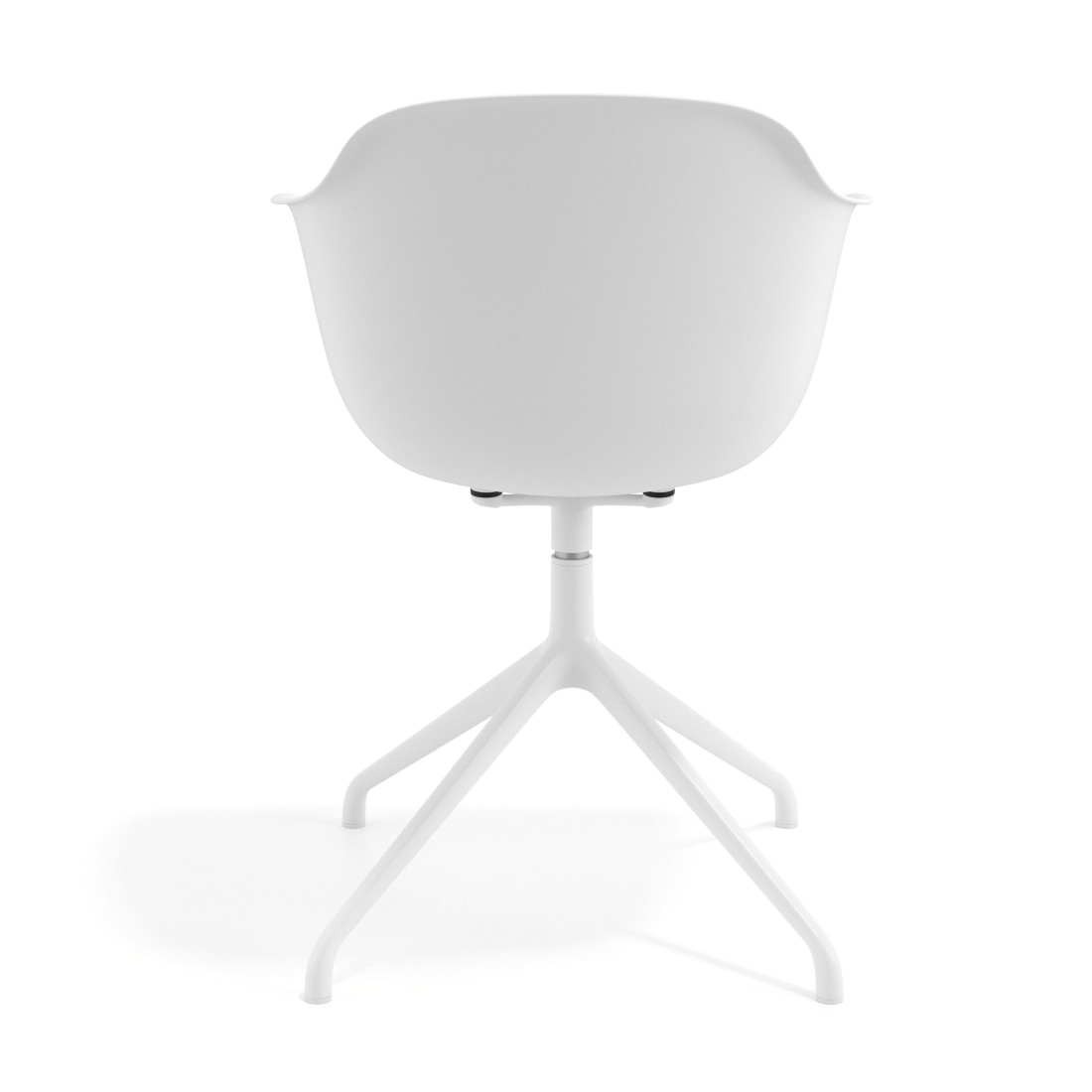 silla de reuniones blanco elisa base piramide plastico 4