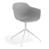 Silla de reuniones Elisa, base piramidal - Gris