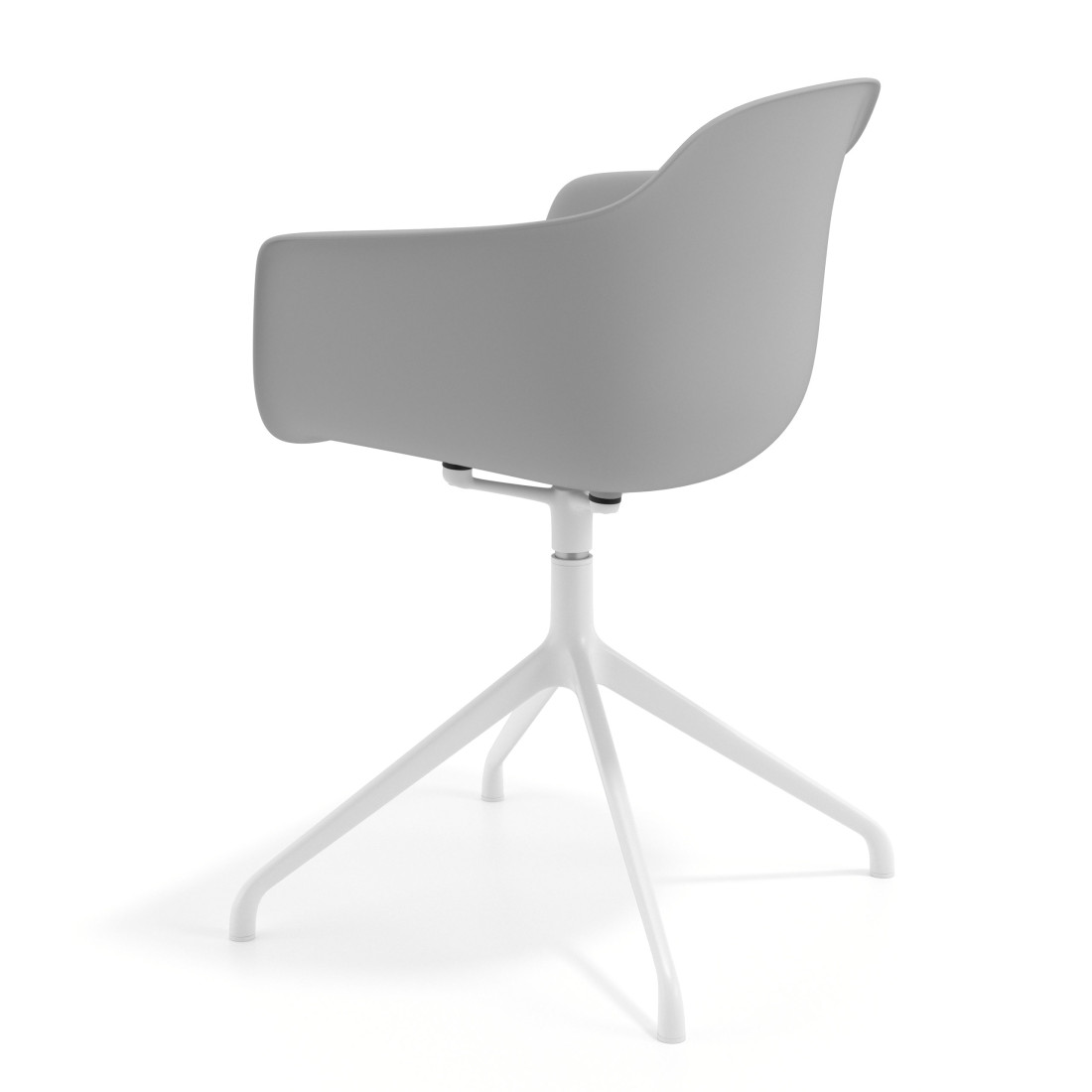silla de reuniones gris elisa base piramide plastico 5