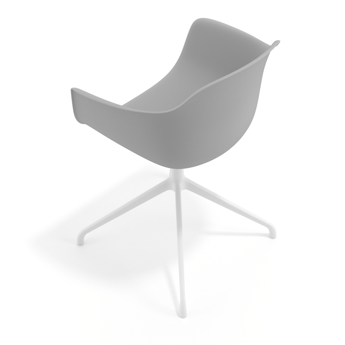 silla de reuniones gris elisa base piramide plastico 7