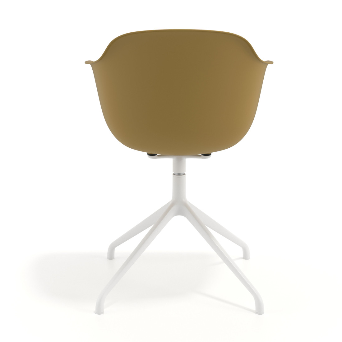 silla de reuniones amarillo elisa base piramide plastico 4
