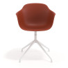 silla de reuniones rojo elisa base piramide plastico 6