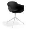 Silla de reuniones Elisa, base piramidal - NEGRO