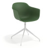Silla de reuniones Elisa, base piramidal - VERDE