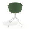 silla de reuniones verde elisa base piramide plastico 4