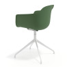 silla de reuniones verde elisa base piramide plastico 5