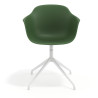 silla de reuniones verde elisa base piramide plastico 6