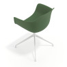 silla de reuniones verde elisa base piramide plastico 7