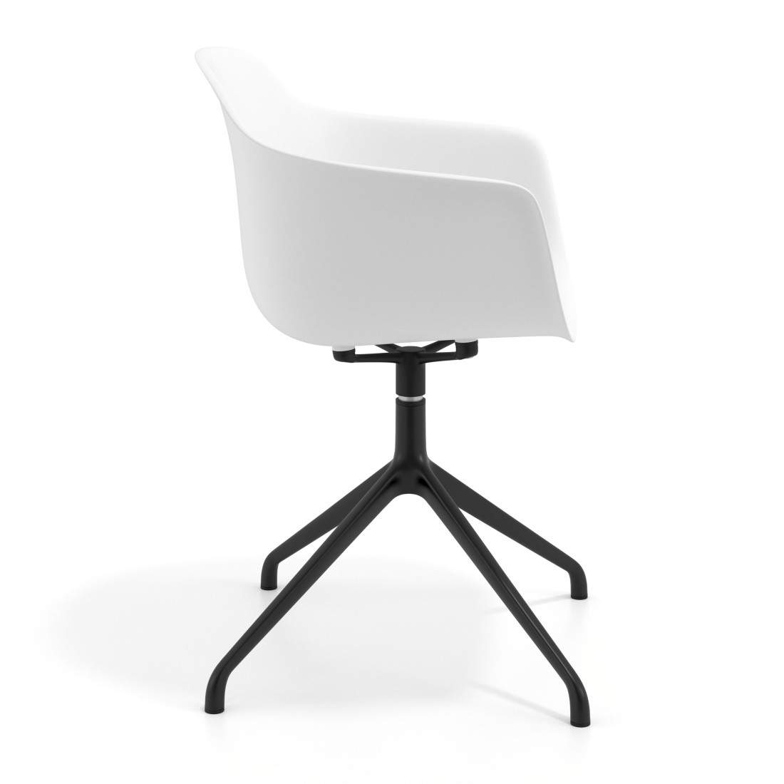 silla de reuniones blanco elisa base piramide plastico 3
