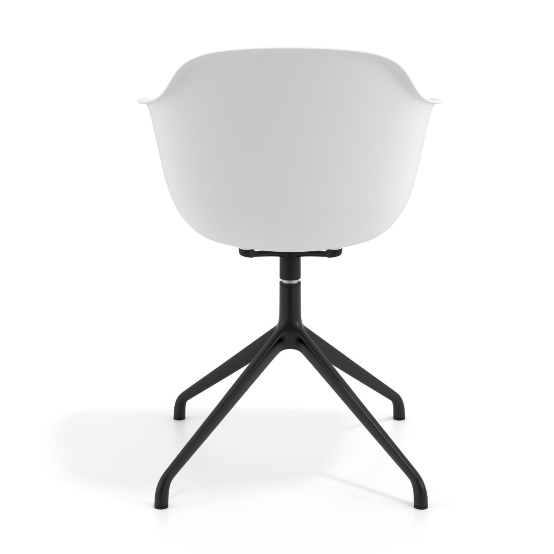 silla de reuniones blanco elisa base piramide plastico 4