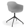 silla de reuniones gris elisa base piramide plastico 1