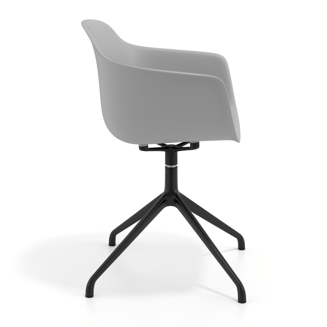 silla de reuniones gris elisa base piramide plastico 3
