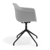 silla de reuniones gris elisa base piramide plastico 3