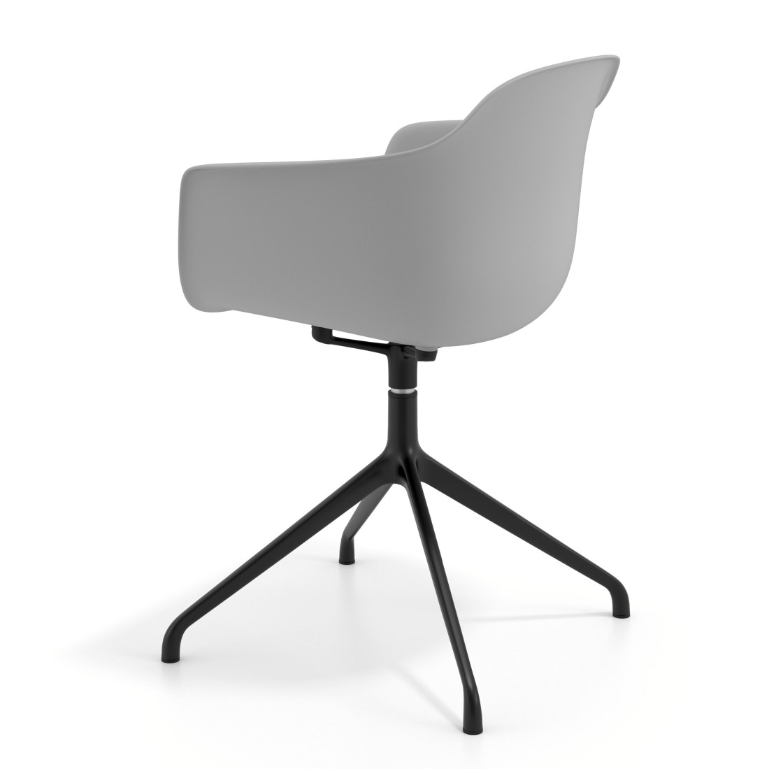 silla de reuniones gris elisa base piramide plastico 5