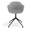 silla de reuniones gris elisa base piramide plastico 6