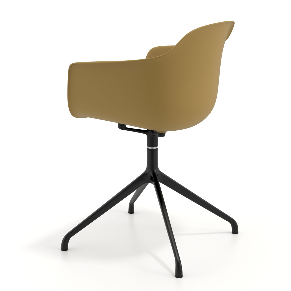 silla de reuniones amarillo elisa base piramide plastico 5