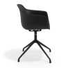 silla de reuniones negro elisa base piramide plastico 3