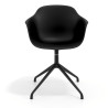 silla de reuniones negro elisa base piramide plastico 6