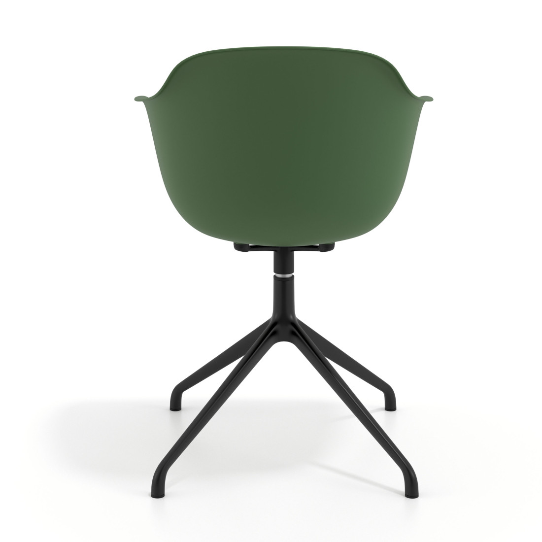 silla de reuniones verde elisa base piramide plastico 4
