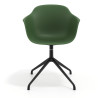 silla de reuniones verde elisa base piramide plastico 6
