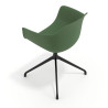 silla de reuniones verde elisa base piramide plastico 7