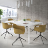 silla de reuniones amarillo elisa base piramide plastico 2