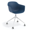 Silla Giratoria Elisa, con ruedas - AZUL